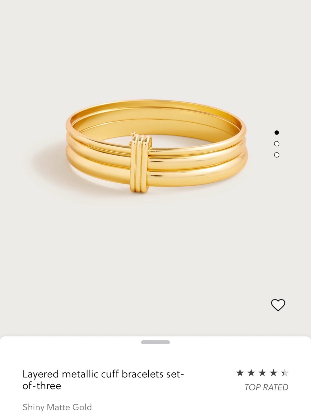 J.Crew Gold Multi-Band Bangle Bracelet